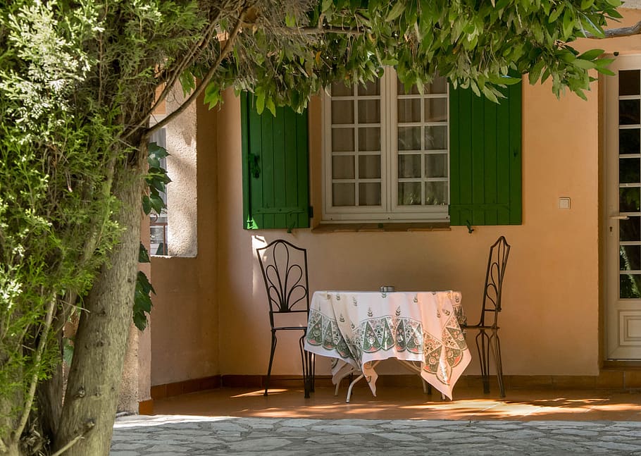 table, holiday, provence, hotel with amazing, france, terrace, sun, calm, architecture, built structure