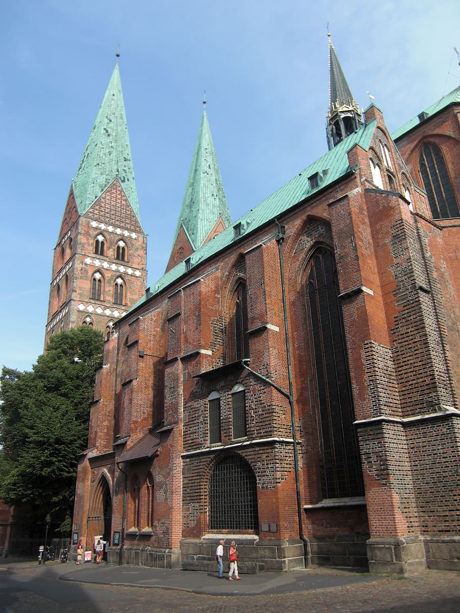 Lübeck, Dom, Liga hanseatic, kota hanseatic, Gereja, bangunan, historis, menara kembar, Arsitektur, struktur yang dibangun