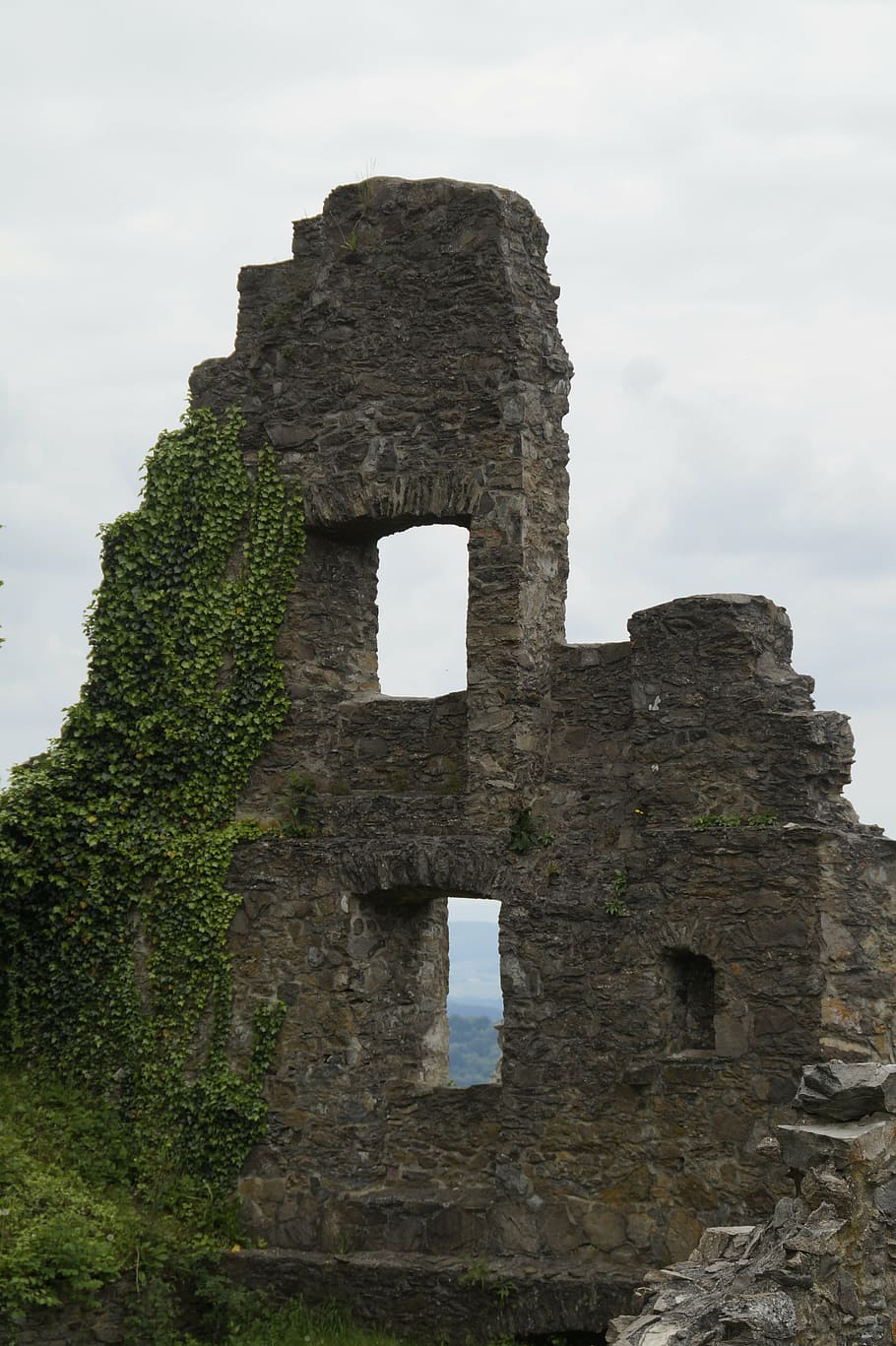 foto, gris, hormigón, estructuras de ladrillo, castillo, ruina, edad media, Hohentwiel, Hegau, Lake Constance
