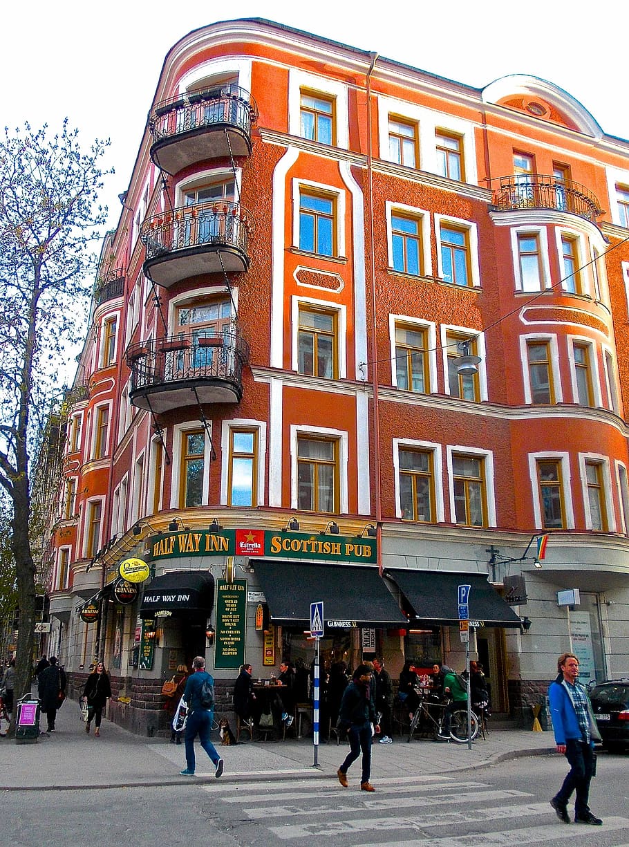 pub, street life, facade, swedenborgsgatan, södermalm, stockholm, building exterior, architecture, built structure, city