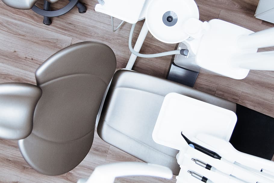 top, view, white, gray, pad chair, chair, dentist, dental, clinic, teeth