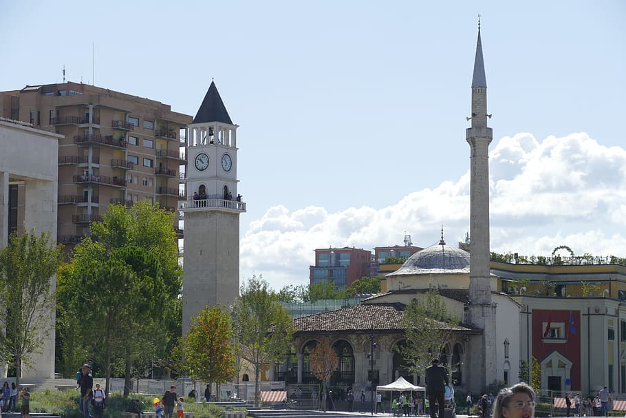 tirana, albania, 500, yers, tua, masjid, arsitektur, eksterior bangunan, struktur yang dibangun, bangunan