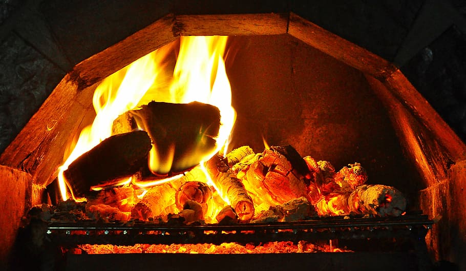 calentador de chimenea, fuego, chimenea, incensario, la llama, quemadura, madera, caliente, calor, fuego - Fenómeno natural