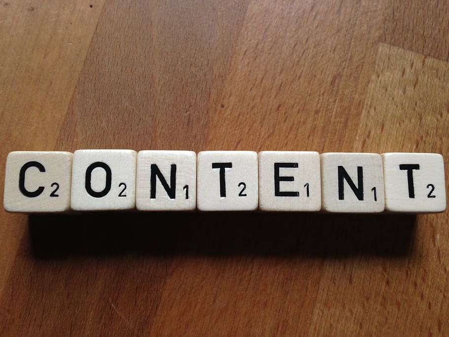content scrabble, content, cube, text, wood - material, indoors, western script, close-up, communication, single word