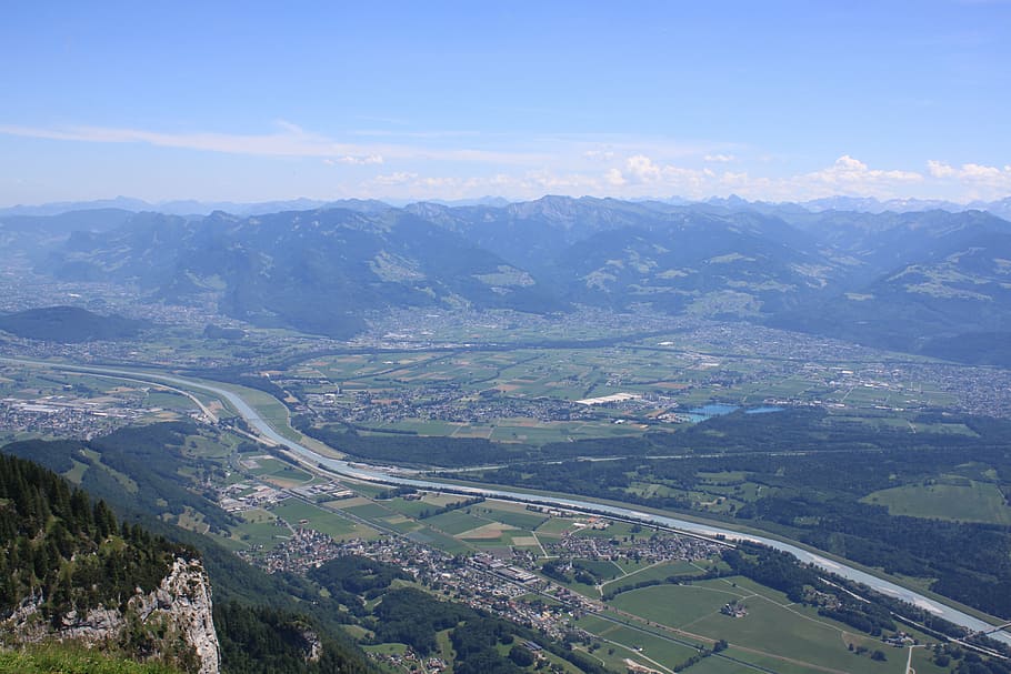 montañas, panorama, paisaje, alpino, estribaciones de los alpes, caminata, senderismo, nubes, vista, suiza
