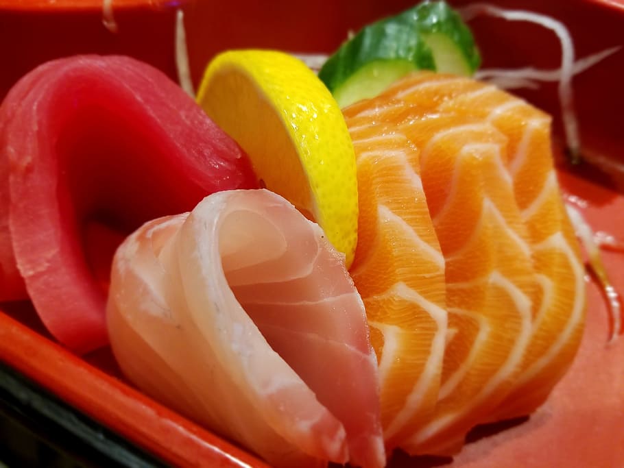 Sashimi, Raw, Fish, Japanese, raw fish, food and drink, food, freshness, cold temperature, slice
