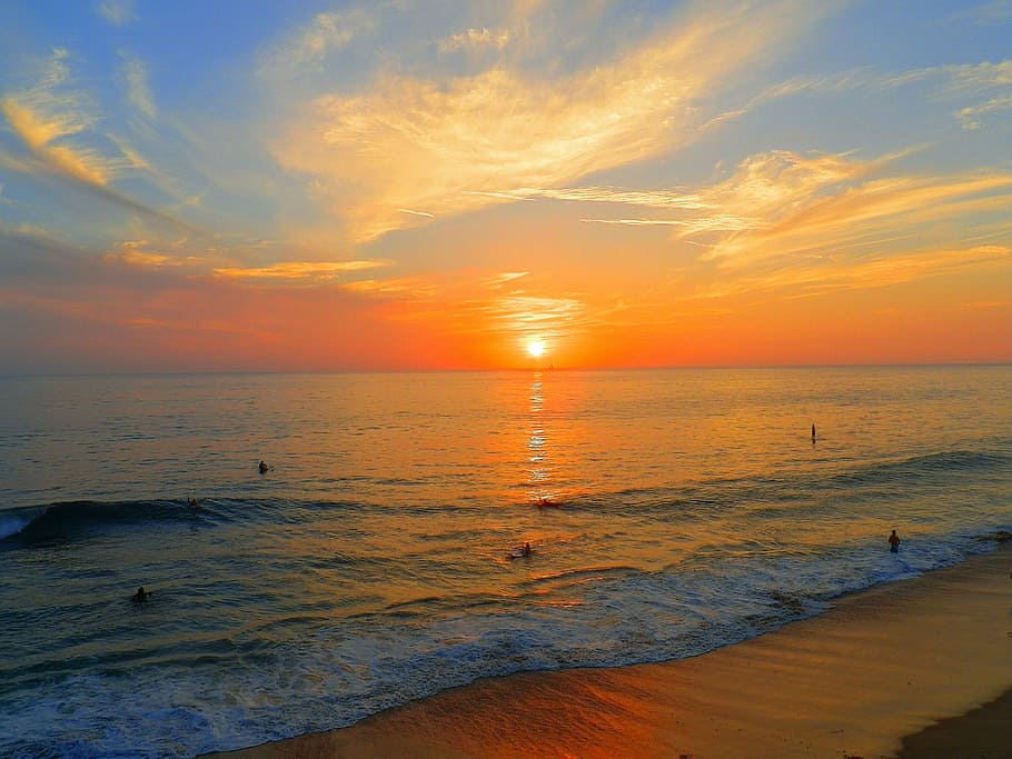 California Sunset Beach Sunset California Sunset Beach Pacific Ocean Twilight Scenic Beautiful Sunset Sea Pxfuel