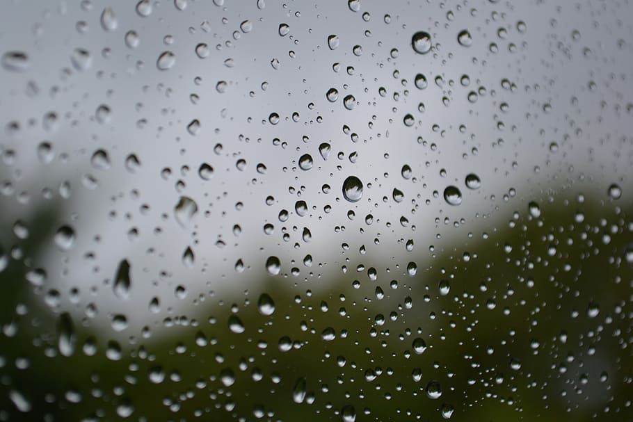 rain, raindrops, drops, rhombus, window, drops of water, lozenge after rain, after rain, drop, water