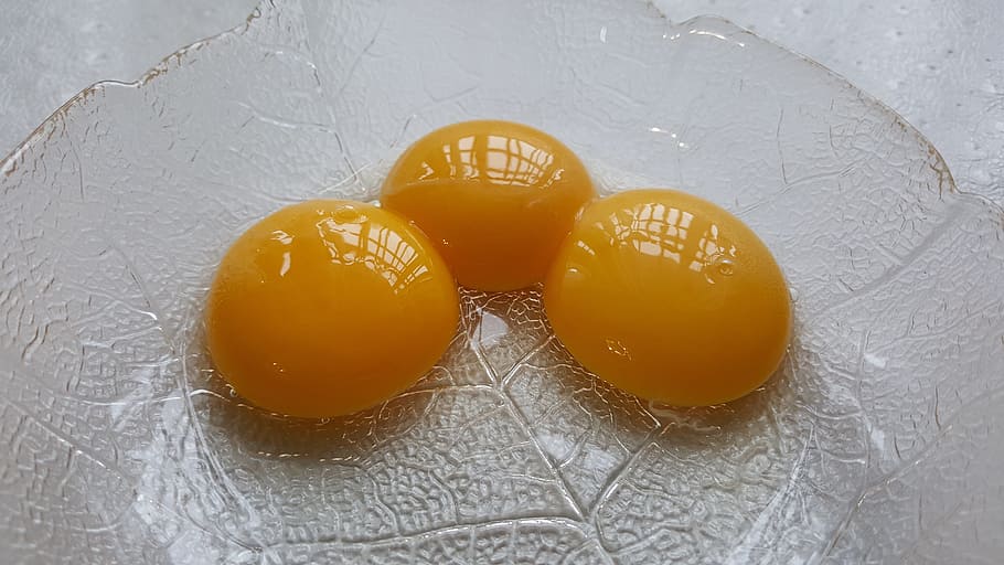 Egg Yolks, Yellow, Eggs, indoors, close-up, food and drink, food, healthy eating, fruit, freshness