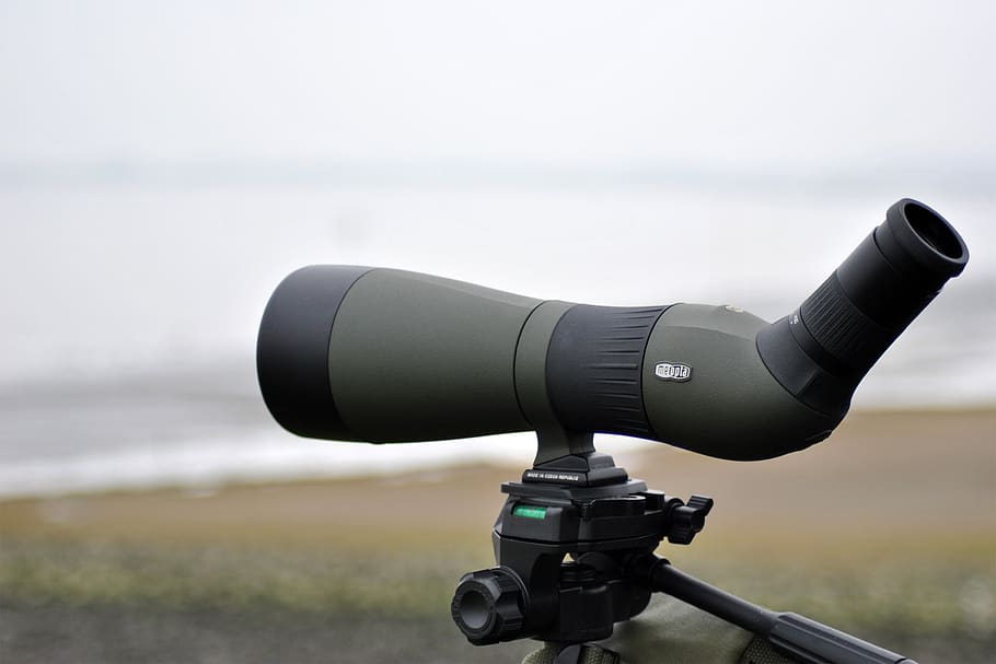 spotting scope, optics, binoculars, ornithology, bird watching, birds, technology, focus on foreground, photography themes, day