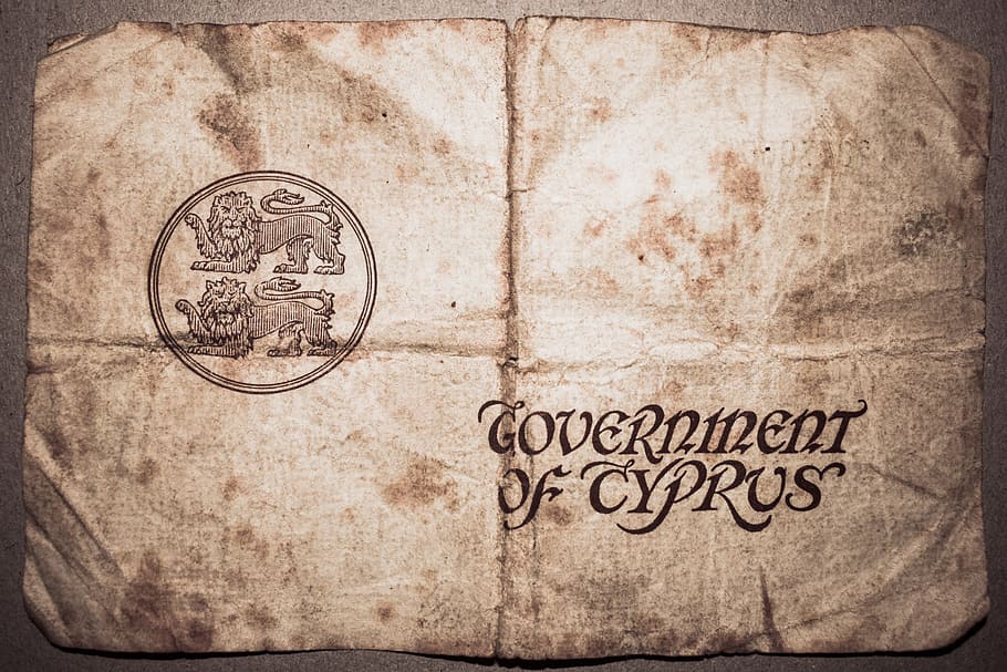 paper money, one pound, money, vintage, old, 1951, cyprus, text, communication, western script