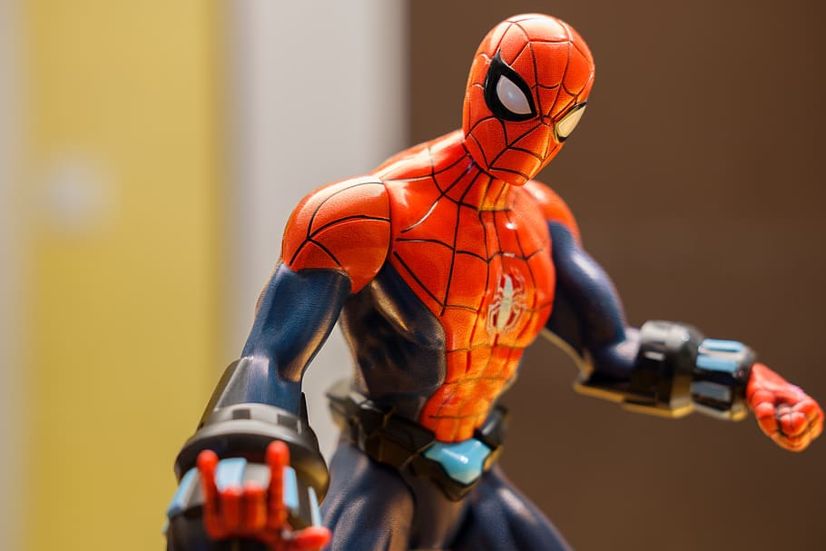 spiderman, held, action hero, comic, cartoon character, figure, game figure, marvel, play, toys