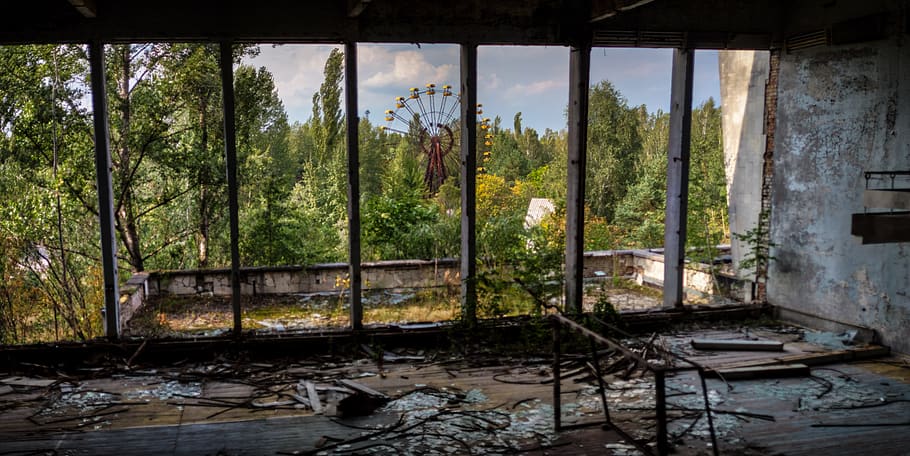 átomo, planta de energía nuclear, abandonado, infestado, era, chernobyl, pripyat, pueblo fantasma, ucrania, zona de exclusión