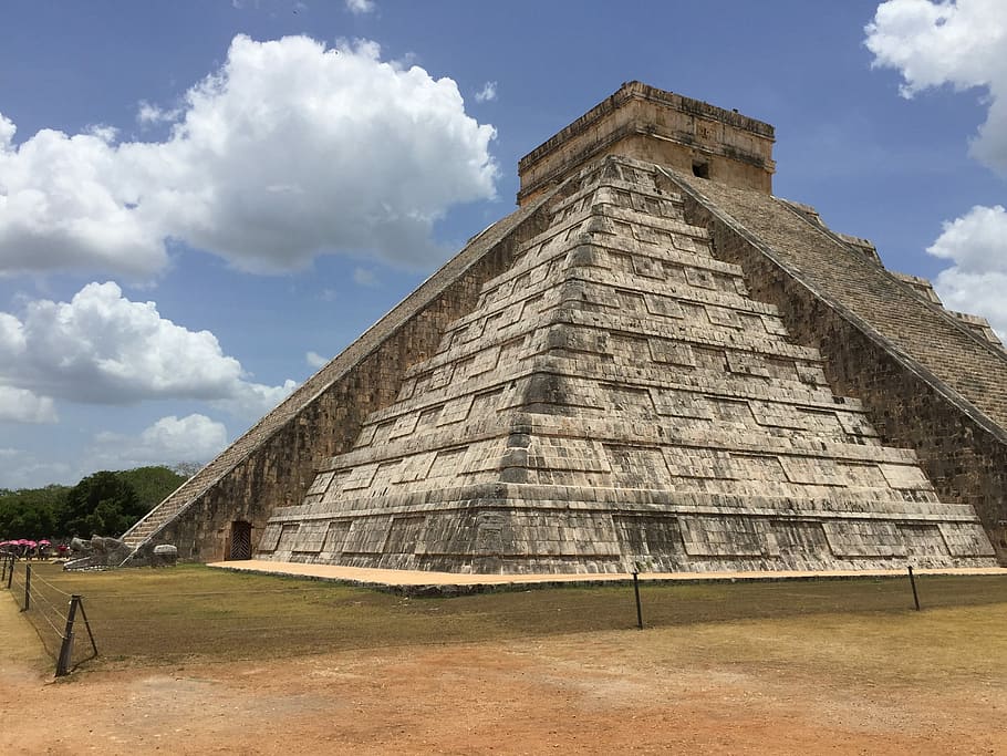 Chichen Itza, Itza, Maya, Reruntuhan, sejarah, arsitektur, langit, awan - langit, piramida, peradaban kuno