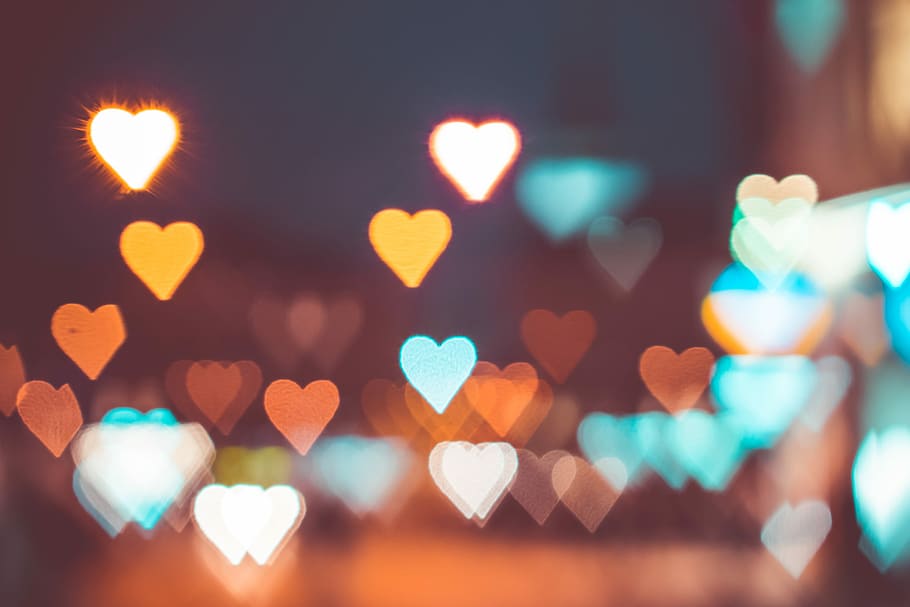bokeh hearts, real, Abstract, Light, background, bokeh, colorful, dark, hack, hearts