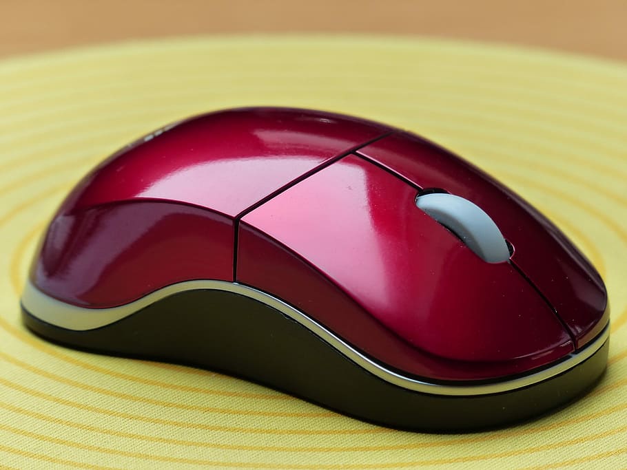 red, black, wireless, Computer Mouse, Computer, Input Device, computer, input device, mouse pad, mouse, peripheral
