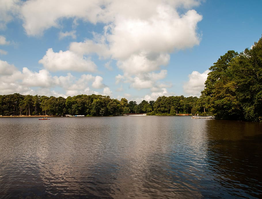 lake landscape, Clouds, Lake, Landscape, Delaware, photos, public domain, sky, nature, tree