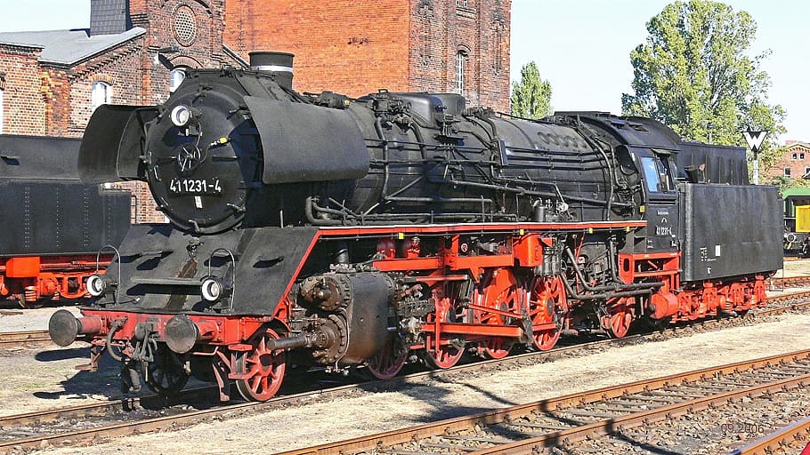蒸気機関車, traditionslok, staßfurt, br41, br 41, rekolok, rekokessel, 貨物列車機関車, bw, bahnbetriebswerk