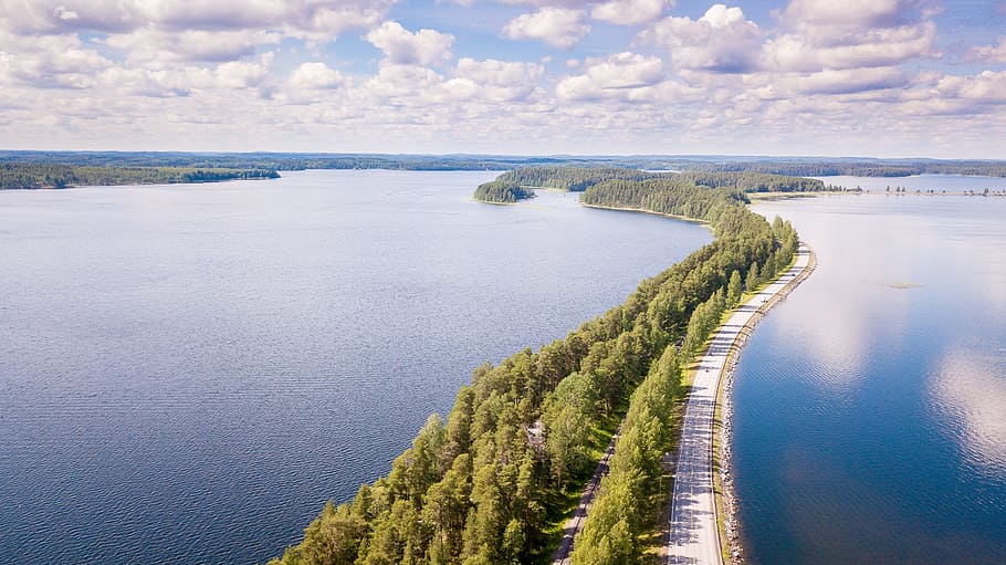 finnish, punkaharju, landscape, summer, lake, being finnish, sky, clouds, tourism, ridge