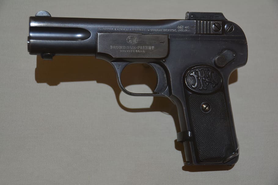 vintage black pistol, Pistol, Handgun, Weapon, Firearm, gun, protection, security, trigger, defense