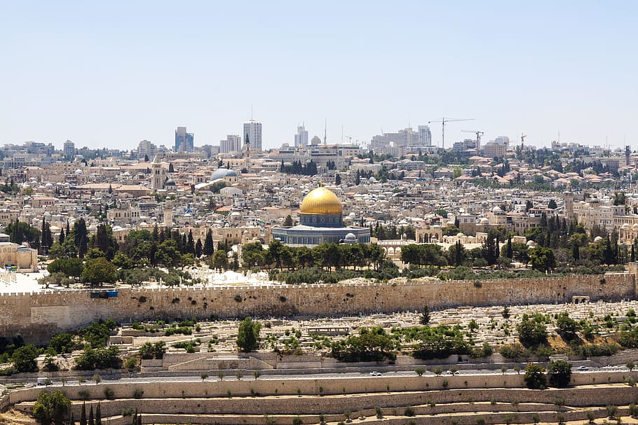 jerusalem, israel, holy city, city, dome of the rock, jewish, temple mount, jews, golden dome, wall
