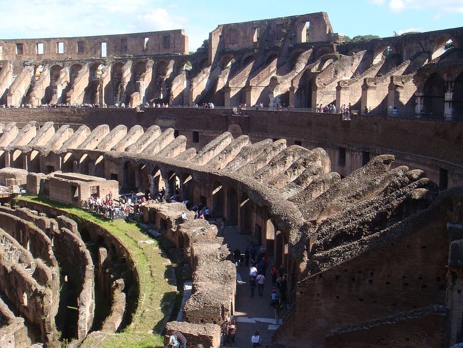 colosseum, coliseum, flavian amphitheatre, amphitheatrum flavium, italy, rome, old, history, architecture, built structure