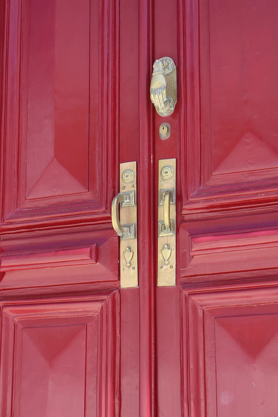 arquitectura, entrada, rojo, grecia, centro historico, puerta, madera - material, cerrado, sin gente, protección