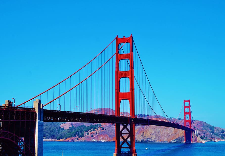 アメリカ, サンフランシスコ, カリフォルニア, サン, ゴールデン, ゲート, ブリッジ, サンフランシスコ湾, 太平洋, 橋-人工構造