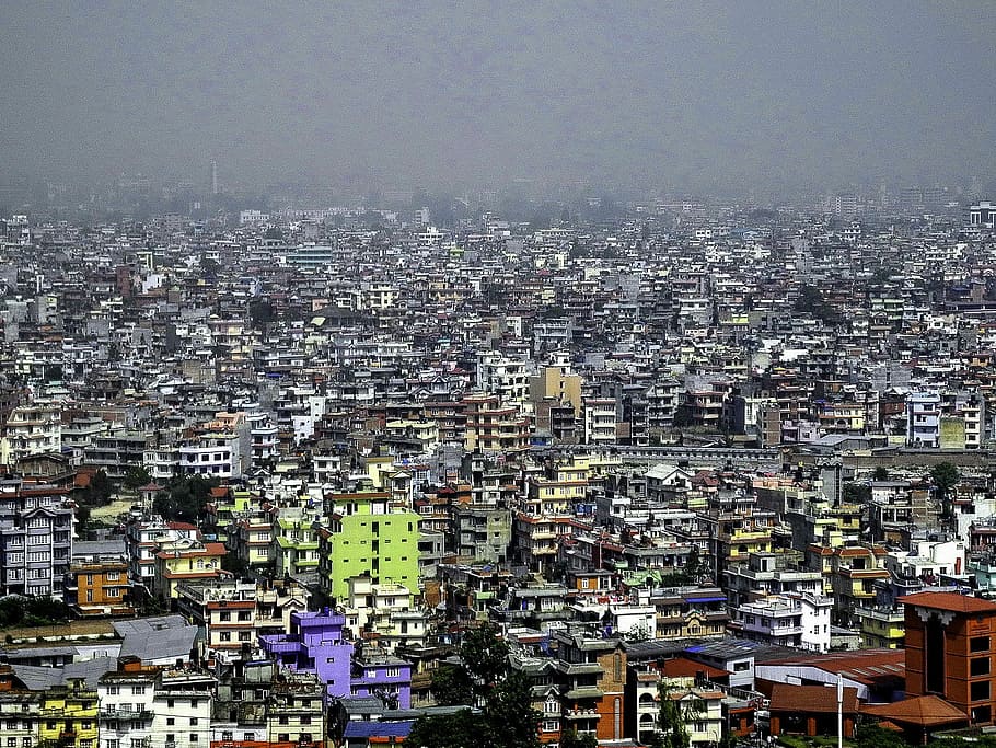urban, expansion, Urban expansion, Kathmandu, Nepal, buildings, city, cityscape, crowded, photos