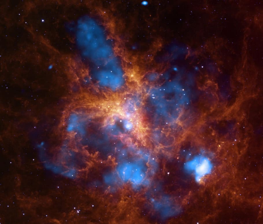 tarantula nebula, luar angkasa, 30 doradus, wilayah pembentuk bintang, ngc 2070, kosmos, bintang, gas, galaksi, bimasakti