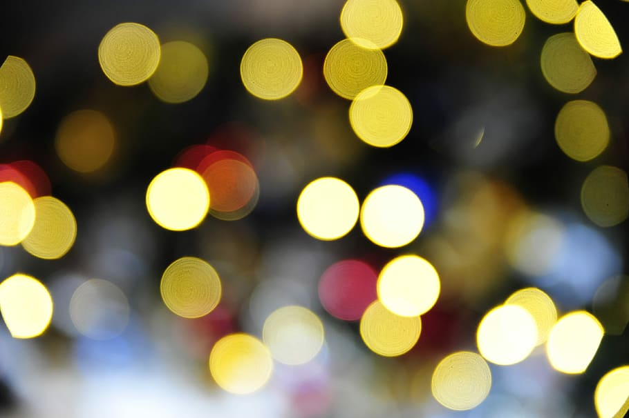 yellow bokeh lights, christmas, round, color, wallpaper, lighting, the light emitting, party, the shining, eve