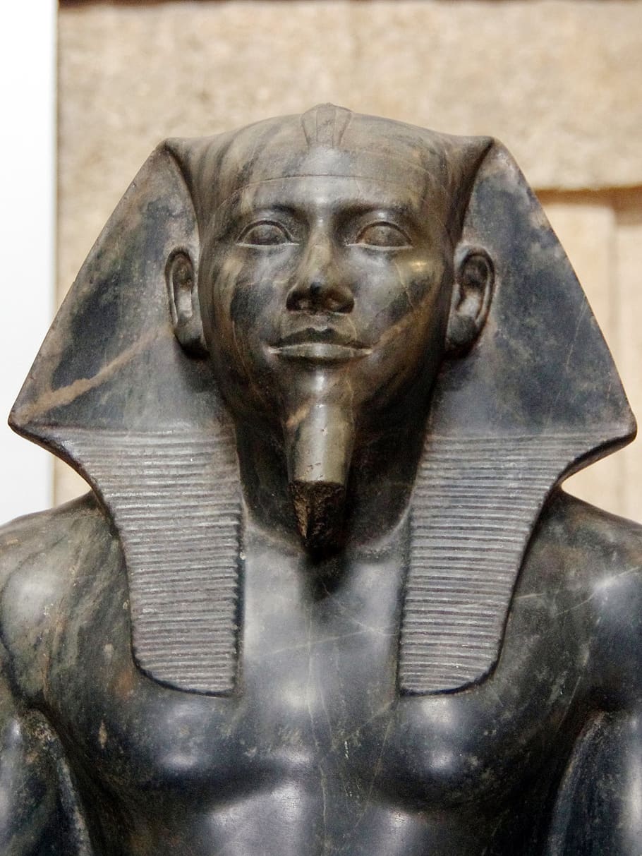 egypt, cairo, museum, statue, amenophis, antique, pharaoh, archaeology, monument, the story