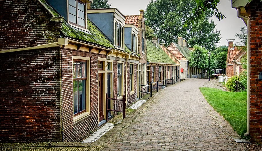 zuiderzee, museum, crafts, authentic, workers house, street, architecture, built structure, building exterior, building