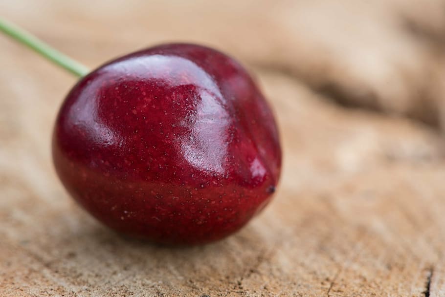 selective, focus photography, red, fruit, cherry, ripe, purple, juicy, sweet, fruity