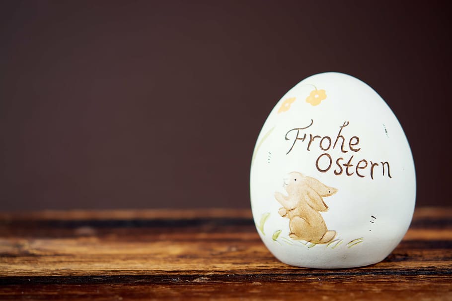 white, egg, frohe ostern print, easter egg, deco, dekoei, painted, easter, happy easter, close