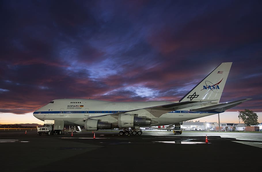 avión, boeing 747sp, modificado, telescopio, nasa, nacional, aeronáutica y espacio, administración, observatorio estratosférico, astronomía infrarroja