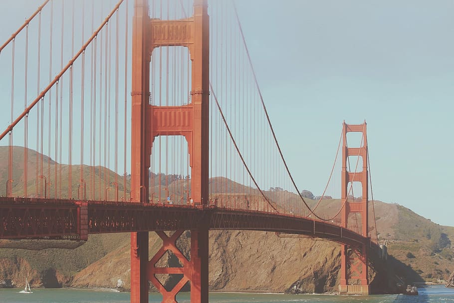 dorado, gate bridge california, gate, puente, durante el día, puente Golden Gate, San Francisco, arquitectura, bahía, agua