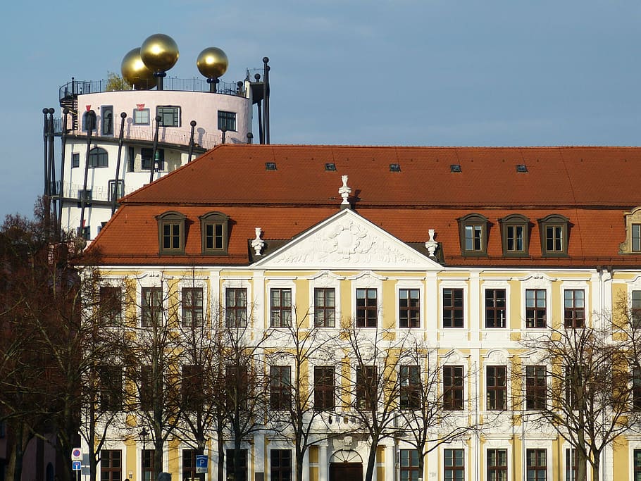 Hundertwasser, Magdeburgo, Sajonia-Anhalt, espacio, plaza de la catedral, históricamente, arquitectura, fachada, estilo arquitectónico, Landtag