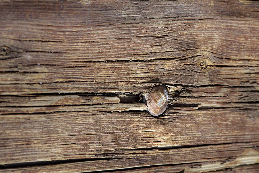 wood, nail, board, hammer, old, structure, broken, surface, cracked, woden