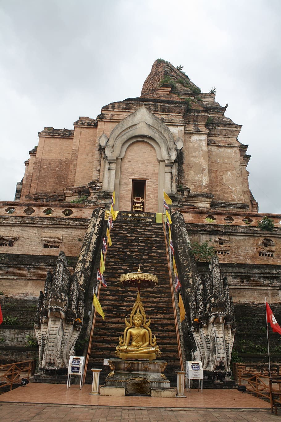 chiang mai, wat chedi luang, thailand, architecture, religion, built structure, belief, spirituality, place of worship, building exterior