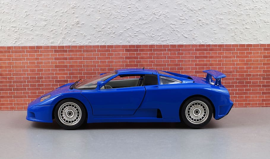 Modelo de automóvil, Bugatti, Auto, modelo, veterano, juguetes, antiguo, azul, automovilismo, vehículo