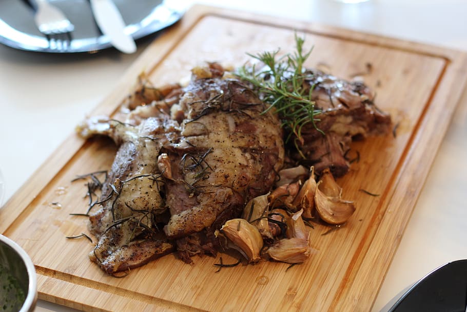 roast, lamb, rosemary, food, meat, meal, roasted, dinner, gourmet, cooked