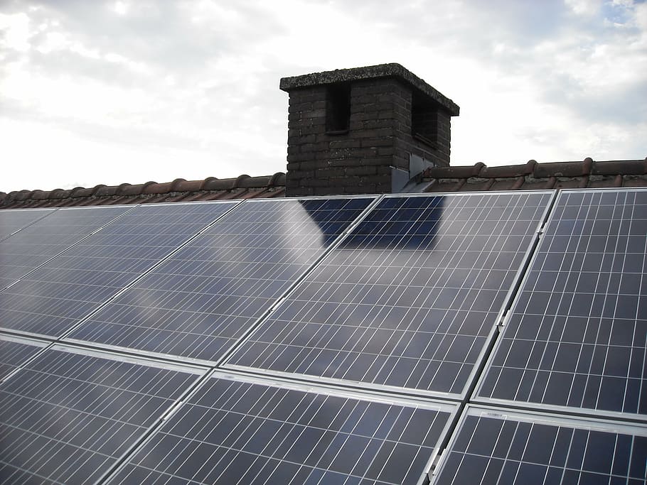 solar, panel, techo, durante el día, paneles solares, energía verde, electricidad, techos, energía solar, energía renovable