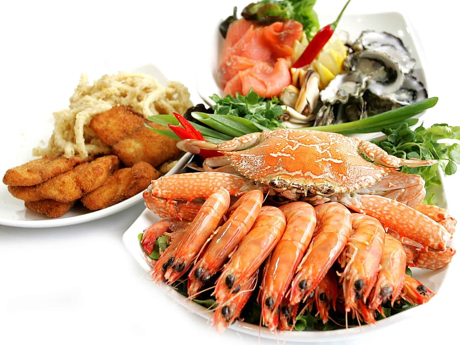 Fish, Meal, Prawn, Shell, fishfood, seafood, food, prepared Shellfish, food And Drink, gourmet