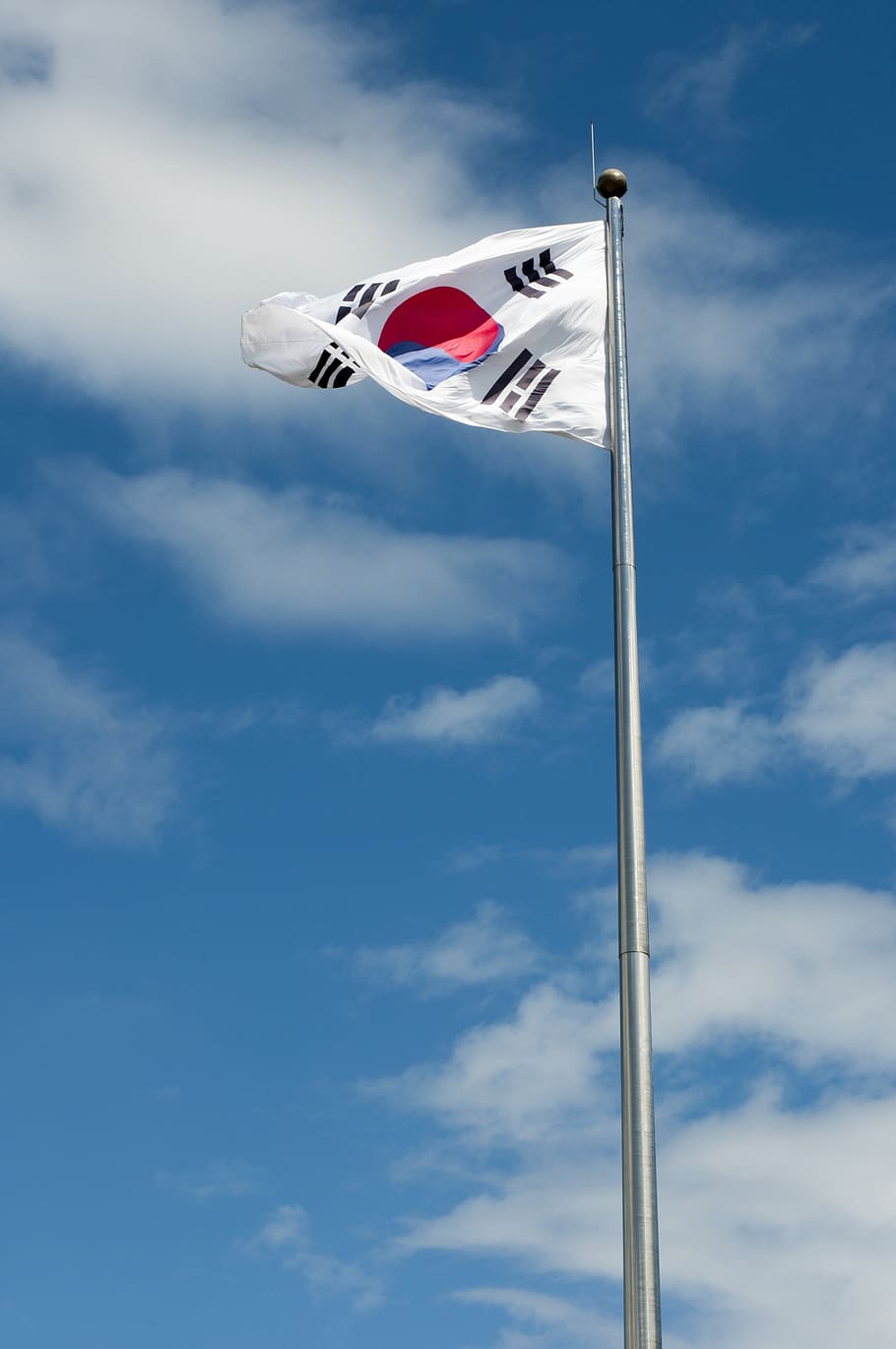 julia roberts, bendera korea, bendera, korea, awan - langit, langit, patriotisme, tampilan sudut rendah, angin, tiang