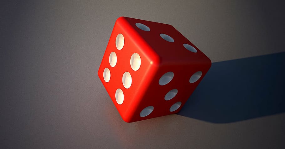 red dice, cube, play, random, luck, red, points, numbers eyes, magic cube, craps