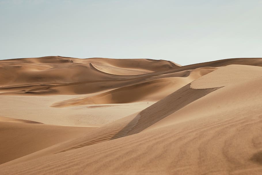 desierto, blanco, cielo, arena, aventura, viajar, marrón, paisaje, duna de arena, clima árido