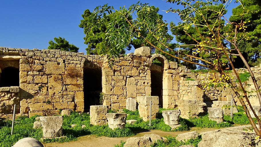 grecia, corinto, antigüedad, lugares de interés, ruina, tiempos antiguos, pueblo griego, edificio antiguo, arquitectura clásica, turismo