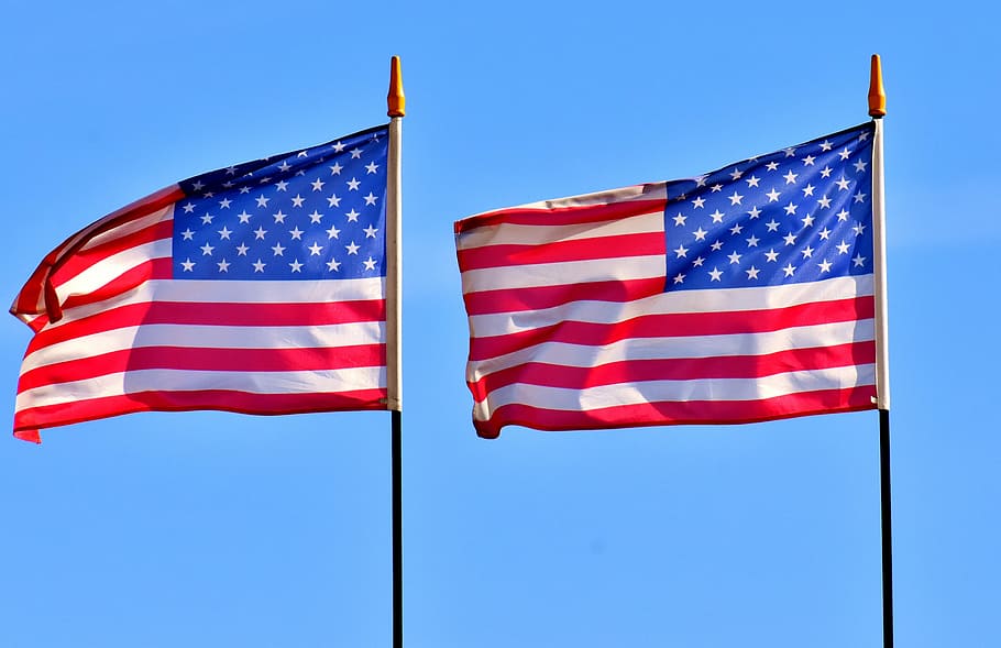 dos banderas de EE. UU., bandera, américa, EE. UU., estados unidos, bandera estadounidense, tierra, estadounidense, bandera de EE. UU., estados de américa