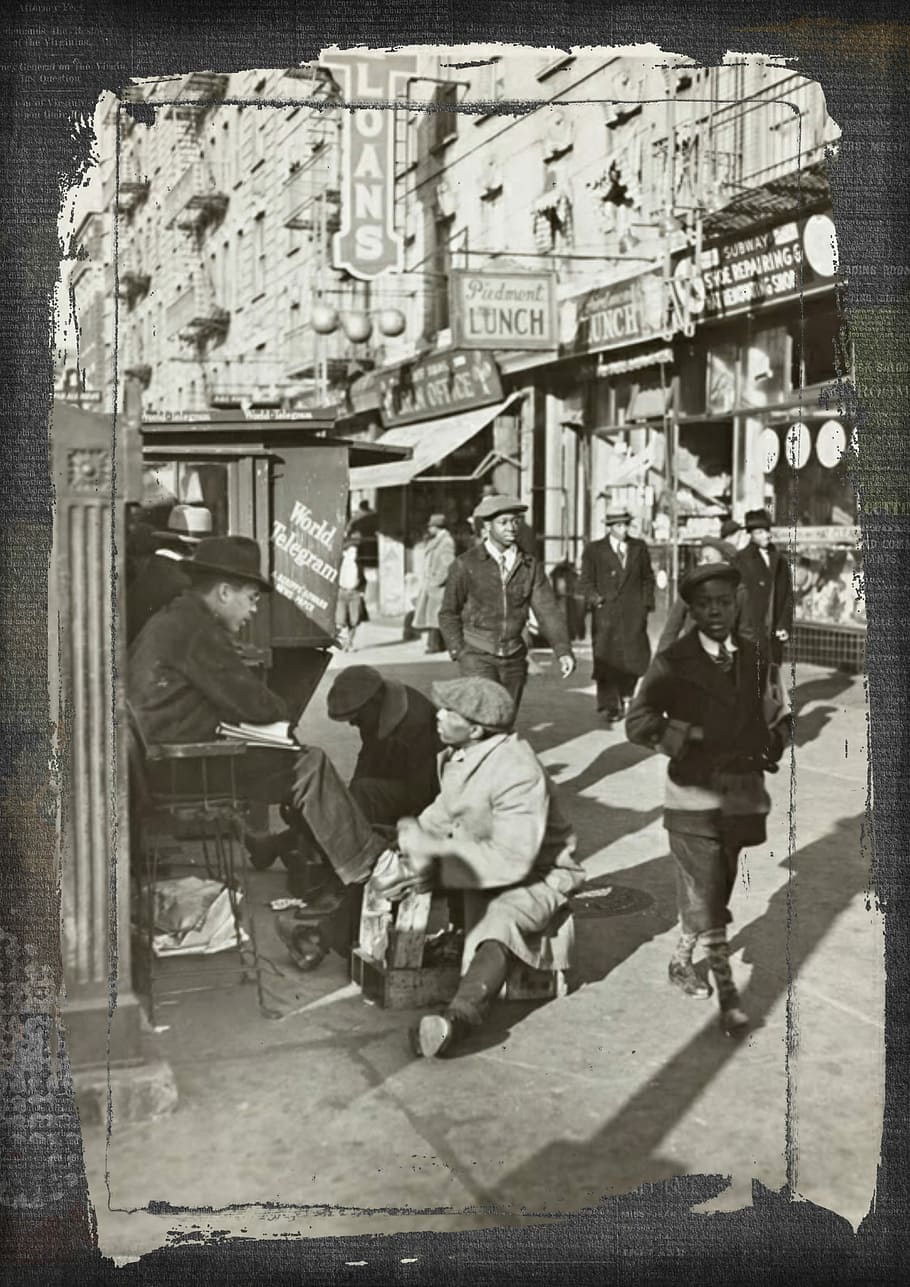 fotografía en escala de grises, hombre, sentado, silla, Vintage, Foto, Viejo, Calle, Zapato, Brillo